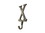 Handcrafted Model Ships K-9056-X-gold Rustic Gold Cast Iron Letter X Alphabet Wall Hook 6"