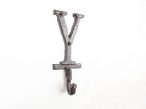 Handcrafted Model Ships K-9056-Y-Cast-Iron Cast Iron Letter Y Alphabet Wall Hook 6