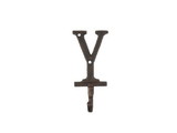 Handcrafted Model Ships K-9056-Y-rc Rustic Copper Cast Iron Letter Y Alphabet Wall Hook 6