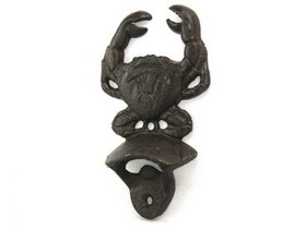 Handcrafted Model Ships K-9112-cast-iron Cast Iron Wall Mounted Crab Bottle Opener 6&quot;