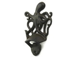 Handcrafted Model Ships K-9116-cast-iron Cast Iron Wall Mounted Octopus Bottle Opener 6"