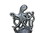 Handcrafted Model Ships K-9116-silver Antique Silver Cast Iron Wall Mounted Octopus Bottle Opener 6&quot;