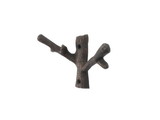 Handcrafted Model Ships K-9128-rc Rustic Copper Cast Iron Forked Tree Branch Decorative Metal Double Wall Hooks 5
