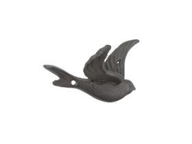 Handcrafted Model Ships k-9185-cast-iron Cast Iron Flying Bird Decorative Metal Wing Wall Hook 5.5"