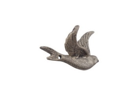 Handcrafted Model Ships k-9185-gold Rustic Gold Cast Iron Flying Bird Decorative Metal Wing Wall Hook 5.5"