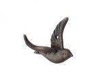 Handcrafted Model Ships K-9185-rc Rustic Copper Cast Iron Flying Bird Decorative Metal Wing Wall Hook 5.5