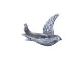 Handcrafted Model Ships k-9185-silver Rustic Silver Cast Iron Flying Bird Decorative Metal Wing Wall Hook 5.5