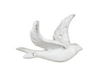 Handcrafted Model Ships k-9185-w Whitewashed Cast Iron Flying Bird Decorative Metal Wing Wall Hook 5.5