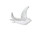 Handcrafted Model Ships k-9185-w Whitewashed Cast Iron Flying Bird Decorative Metal Wing Wall Hook 5.5"