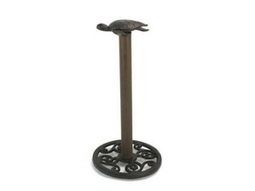 Handcrafted Model Ships K-9203-cast-iron-Toilet Cast Iron Sea Turtle Extra Toilet Paper Stand 13"