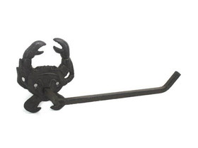 Handcrafted Model Ships K-9206-cast-iron Cast Iron Crab Toilet Paper Holder 10"