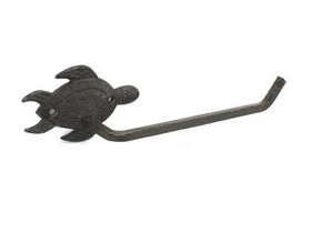 Handcrafted Model Ships K-9207-cast-iron Cast Iron Sea Turtle Toilet Paper Holder 10&quot;