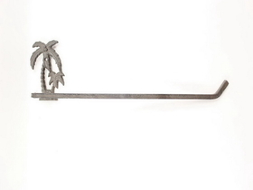 Handcrafted Model Ships K-9208-P-Cast-Iron Cast Iron Palm Tree Wall Mounted Paper Towel Holder 17"