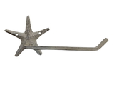 Handcrafted Model Ships K-9209-AG Aged White Cast Iron Starfish Toilet Paper Holder 10