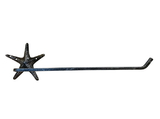 Handcrafted Model Ships K-9209-P-Silver Rustic Silver Cast Iron Starfish Wall Mounted Paper Towel Holder 18