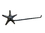 Handcrafted Model Ships K-9209-P-Silver Rustic Silver Cast Iron Starfish Wall Mounted Paper Towel Holder 18"