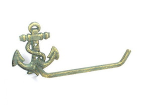 Handcrafted Model Ships K-9210-bronze Antique Bronze Cast Iron Anchor Toilet Paper Holder 10"