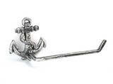 Handcrafted Model Ships K-9210-silver Antique Silver Cast Iron Anchor Toilet Paper Holder 10