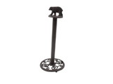 Handcrafted Model Ships k-9211-B-cast-iron-T Cast Iron Black Bear Bathroom Extra Toilet Paper Stand 16