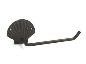 Handcrafted Model Ships K-9211-cast-iron Cast Iron Shell Toilet Paper Holder 10&quot;
