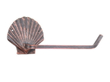 Handcrafted Model Ships K-9211-RC Rustic Copper Cast Iron Shell Toilet Paper Holder 10"