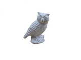 Handcrafted Model Ships K-9283-w Whitewashed Cast Iron Owl Metal Door Stop 6