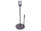 Handcrafted Model Ships k-9316-FS-cast-iron Cast Iron Fork and Spoon Kitchen Paper Towel Holder 15