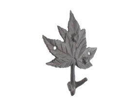 Handcrafted Model Ships K-9918-cast-iron Cast Iron Maple Tree Leaves Decorative Metal Tree Branch Hooks 6.5"