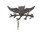 Handcrafted Model Ships K-9923-cast-iron Cast Iron Flying Owl Landing on a Tree Branch Decorative Metal Wall Hooks 7.5"