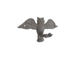Handcrafted Model Ships K-9924-cast-iron Cast Iron Flying Owl Decorative Metal Talons Wall Hooks 6