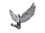 Handcrafted Model Ships K-9925-silver Rustic Silver Cast Iron Flying Eagle Decorative Metal Talons Wall Hooks 6"