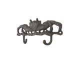 Handcrafted Model Ships K-9927-cast-iron Cast Iron Decorative Crab Metal Wall Hooks 10.5