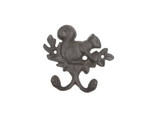 Handcrafted Model Ships K-9930-cast-iron Cast Iron Squirrel with Acorn Decorative Double Metal Wall Hooks 8