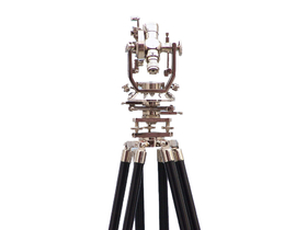 Handcrafted Model Ships LI-1513-CH-STAND Floor Standing Chrome Theodolite 62"