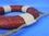 Handcrafted Model Ships Lifering-10-202 Vintage Red Decorative Lifering 10"