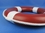 Handcrafted Model Ships Lifering-15inch-320 Red Painted Decorative Lifering with White Bands 15"