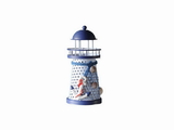 Handcrafted Model Ships MA-13030B-Xmas LED Lighted Decorative Metal Lighthouse with Anchor Christmas Ornament 6