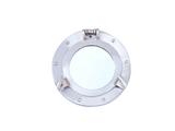 Handcrafted Model Ships MC-1962-10-BN-W Brushed Nickel Deluxe Class Decorative Ship Porthole Window 8