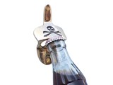 Handcrafted Model Ships MC-2103 Solid Brass Pirate Skull and Crossbones Wall Mounted Bottle Opener 3.5