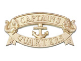 Handcrafted Model Ships MC-2200AB Solid Brass Captain's Quarters Sign 9"