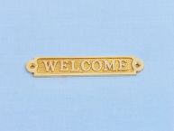 Handcrafted Model Ships MC-2208-Brass Solid Brass Welcome Sign 5"