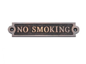Handcrafted Model Ships MC-2219-AC Antique Copper No Smoking Sign 6"