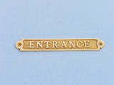 Handcrafted Model Ships MC-2235-Brass Solid Brass Entrance Sign 6