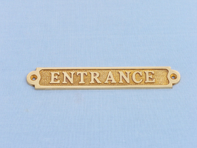 Handcrafted Model Ships MC-2235-Brass Solid Brass Entrance Sign 6"