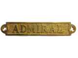 Handcrafted Model Ships MC-2239-Brass Brass Admiral Sign 5"