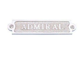 Handcrafted Model Ships MC-2239-CH Chrome Admiral Sign 6"