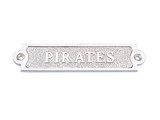 Handcrafted Model Ships MC-2241-CH Chrome Pirates Sign 6