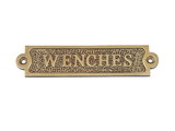 Handcrafted Model Ships MC-2242-AN Antique Brass Wenches Sign 6"