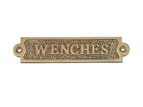 Handcrafted Model Ships MC-2242-AN Antique Brass Wenches Sign 6&quot;
