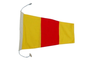 Handcrafted Model Ships Nautical-Flag-0 Number 0 - Nautical Cloth Signal Pennant - 20"